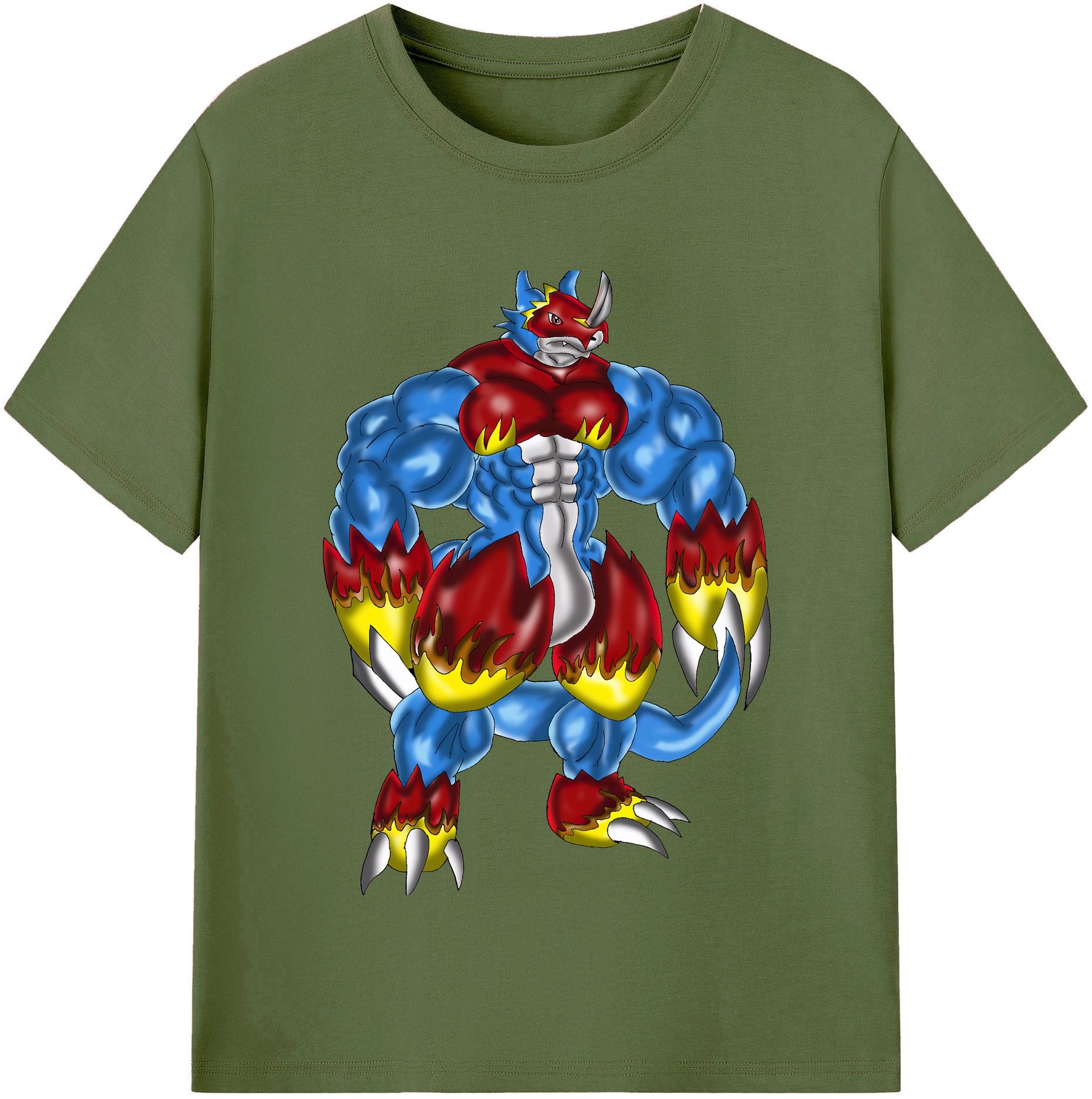 （画像用） Digimon デジタルモンスター/デジモン 綿100％半袖Tシャツ（フロントプリント）